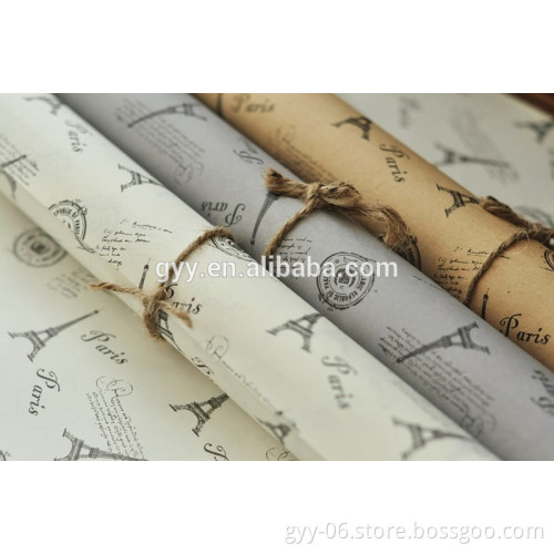 Paris Style Moistrueproof Craft Wrapping paper. Gift Wrapping Paper, Tissue Wrapping paper